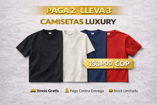 PAGA 2 LLEVA 3 CAMISETA LUXURY - ALTO GRAMAJE - SEMI OVERSIZE